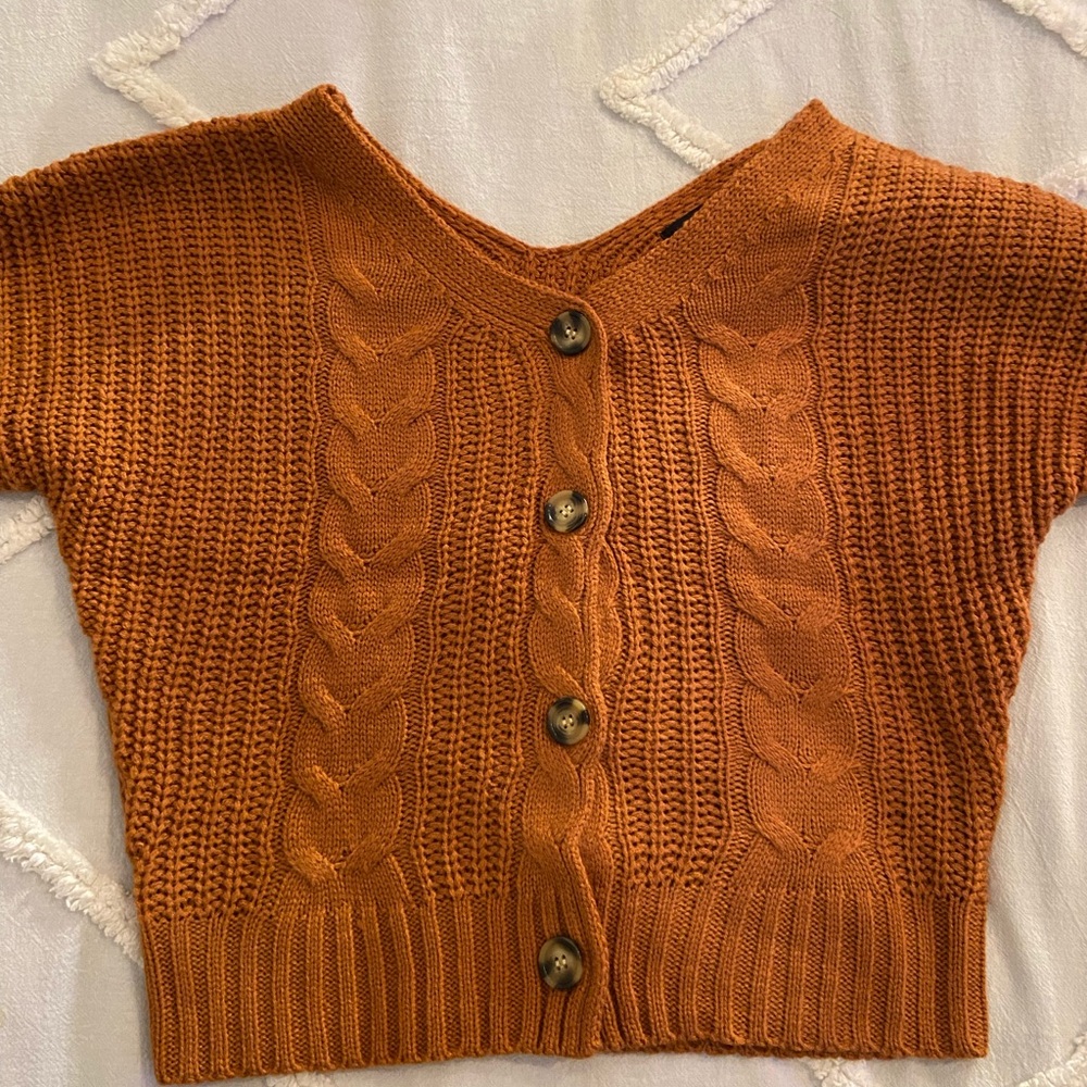 crop rust orange sweater!